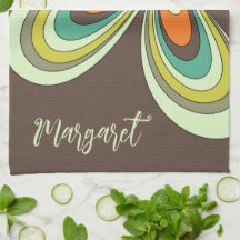 Groovy 70s Hippie Bloem Bruin Retro Daisy Naam