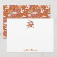 Groovy 70s Hippie Vrede Sinaasappel Bat Mitzvah Cu