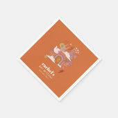 Groovy 70s Hippie Vrede Sinaasappel Bat Mitzvah Cu Servet (Hoek)