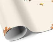 Groovy 70s Kerstfeest Cadeaupapier (Rol Hoek)