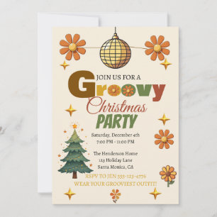 Groovy 70s Kerstfeest Kaart