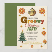 Groovy 70s Kerstfeest Kaart (Voorkant / Achterkant)