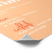 Groovy 70s Laten we Drink Bruiloft Bar Teken Poster (Hoek)