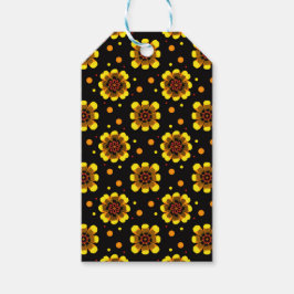 Groovy 70s Madeliefje Flower Power Patroon Cadeaulabel