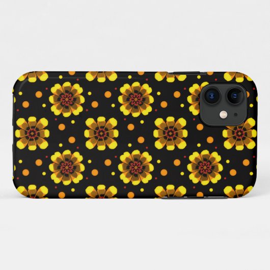 Groovy 70s Madeliefje Flower Power Patroon Case-Mate iPhone Case (Achterkant (horizontaal))