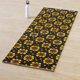Groovy 70s Madeliefje Flower Power Patroon Yogamat