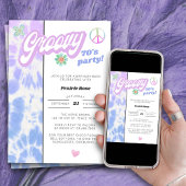 Groovy 70's Party Pastel Tie Dye Birthday Kaart