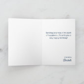 Groovy 70s Psychedelic Floral Retro Verjaardag Kaart (Binnen)