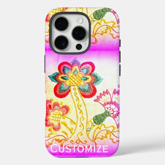 groovy 70's psychedelic palm tree iphone case (Achterkant)