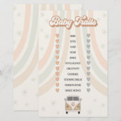 groovy 70s retro baby shower game baby (Voorkant / Achterkant)