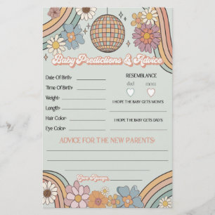 Groovy 70s retro baby shower spel baby advies