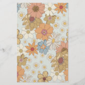 Groovy 70s retro baby shower spel baby bingo (Achterkant)