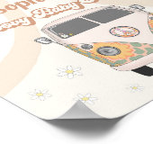 groovy 70s retro baby shower welkomstbord poster (Hoek)