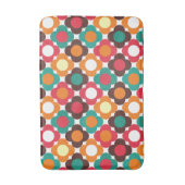 Groovy 70s Retro Flower Pattern | Bold Boho Floral Badmat (Voorkant Verticaal)