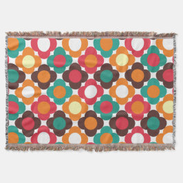 Groovy 70s Retro Flower Pattern | Bold Boho Floral Deken