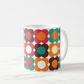 Groovy 70s Retro Flower Pattern | Bold Boho Floral Koffiemok