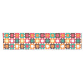 Groovy 70s Retro Flower Pattern | Bold Boho Floral Korte Tafelloper (Horizontaal)