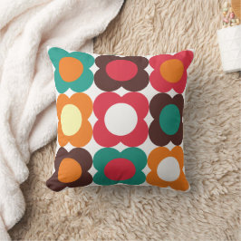 Groovy 70s Retro Flower Pattern | Bold Boho Floral Kussen