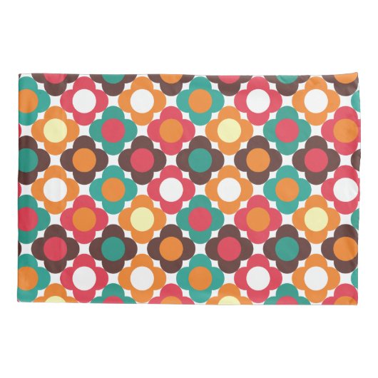 Groovy 70s Retro Flower Pattern | Bold Boho Floral Kussensloop (Achterkant)