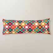 Groovy 70s Retro Flower Pattern | Bold Boho Floral Lichaamskussen (Achterkant)