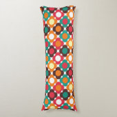 Groovy 70s Retro Flower Pattern | Bold Boho Floral Lichaamskussen (Voorkant Verticaal)