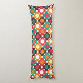 Groovy 70s Retro Flower Pattern | Bold Boho Floral Lichaamskussen (Achterkant (Verticaal))