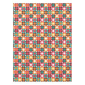 Groovy 70s Retro Flower Pattern | Bold Boho Floral Tafelkleed (Voorkant)