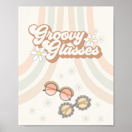groovy 70s retro groovy glazen pleister poster