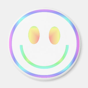 Groovy 70s Retro Happy Face Magneet