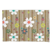 Groovy 70s Retro Hippie Flower Power Ladybug Kussensloop (Voorkant)