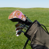 Groovy 70s Retro Hippie Vrede Oranje Boheemse Golfheadcover (Insitu)