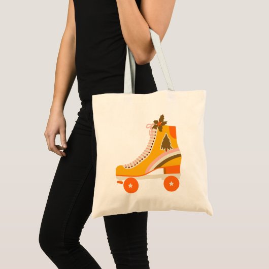 Groovy 70s Retro Schaats Tote Bag (Voorkant (product))