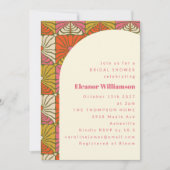 Groovy 70s Retro Sinaasappel Botanisch Vrijgezelle Kaart (Voorkant)