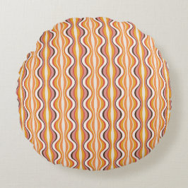 Groovy, 70s retro stijl gebloemde Ronde Kussen