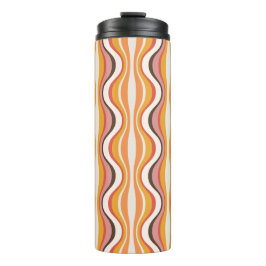 Groovy, 70s retro style patterned travel mug thermosbeker