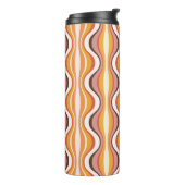 Groovy, 70s retro style patterned travel mug thermosbeker (Gedraaid links)