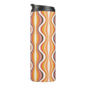Groovy, 70s retro style patterned travel mug thermosbeker (Geroteerd rechts)
