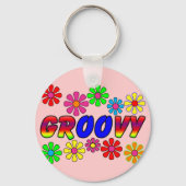 Groovy 70's Retroventilatorventilatoren Sleutelhanger (Voorkant)