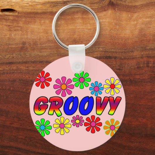 Groovy 70's Retroventilatorventilatoren Sleutelhanger (Voorkant)