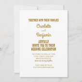 Groovy 70s roze Gold All-in-One Retro Wedding Kaart (Voorkant)