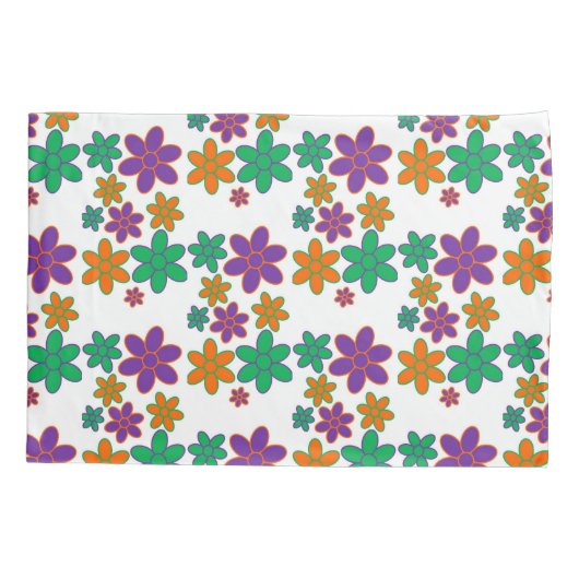 Groovy 70s Style Flower Tissue Paper Kussensloop (Achterkant)