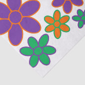 Groovy 70s Style Flower Tissue Paper Tissuepapier (Detail)