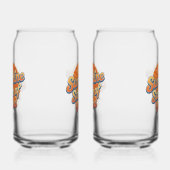 Groovy 70s Style Summer Sunset Blikvorm Glas (Rechts)