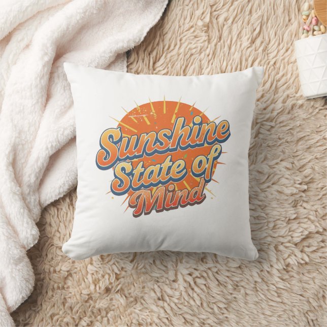 Groovy 70s Style Summer Sunset Kussen (Deken)