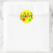Groovy 70's T-Hemden en Gifts Ronde Sticker (Tas)
