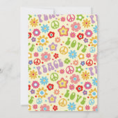 Groovy 70s thema verjaardagsuitnodiging / Hippie V Kaart (Achterkant)