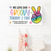 Groovy 70's Theme Teacher Appreciation Banner (Insitu)