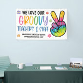 Groovy 70's Theme Teacher Appreciation Banner (Beurs)