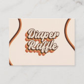 Groovy 70s Typografie Retro Rainbow Diaper Raffle Informatiekaartje (Voorkant)