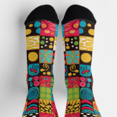 Groovy 70s Vibes Retro Patroon Sokken (Top)